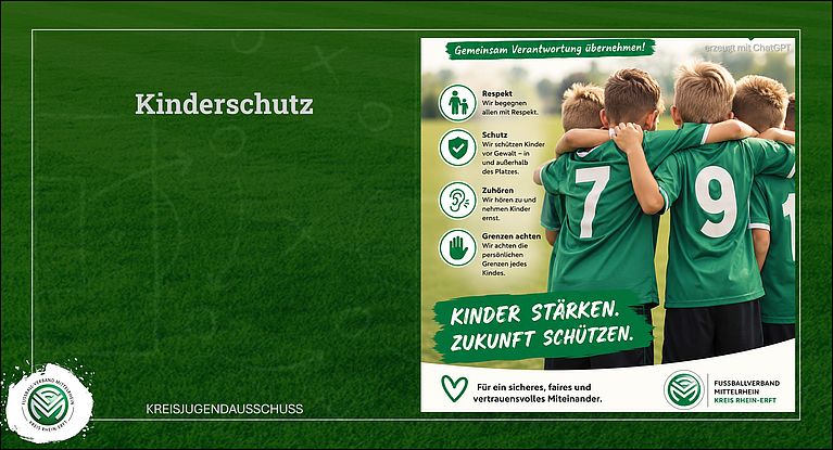 ABGESAGT - Einladung zum Info- und Beratungsabend: Kinderschutzkonzept im Fußballkreis Rhein-Erft am 09.09.2026 beim VfR Bachem