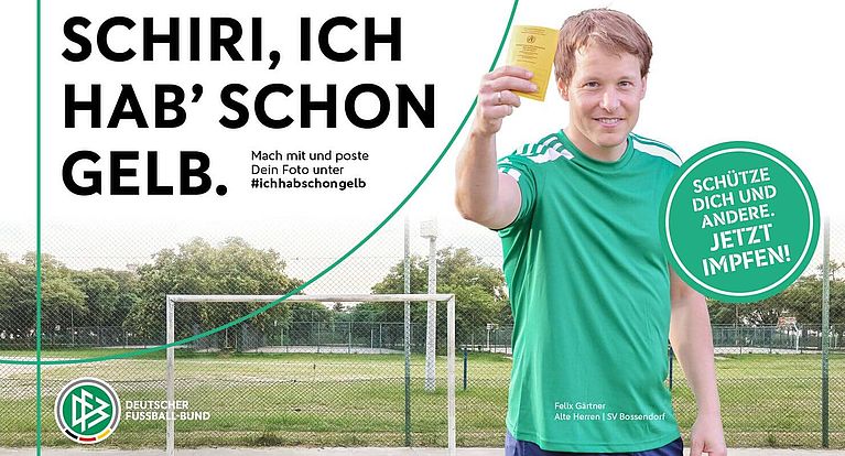 „Schiri, ich hab‘ schon Gelb“: DFB startet Impfkampagne