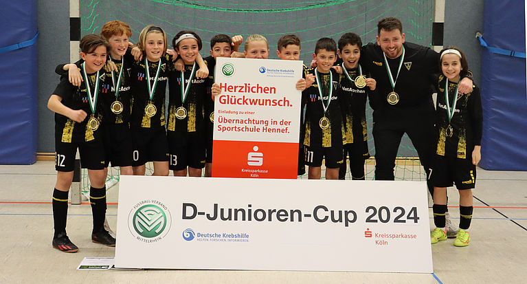 Alemannia Aachen gewinnt D-Cup 2024: 8.719 Euro für die Deutsche KinderKrebshilfe