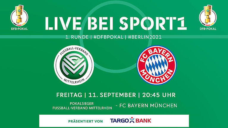 Sport1 zeigt Bayern-Spiel in der ersten Runde