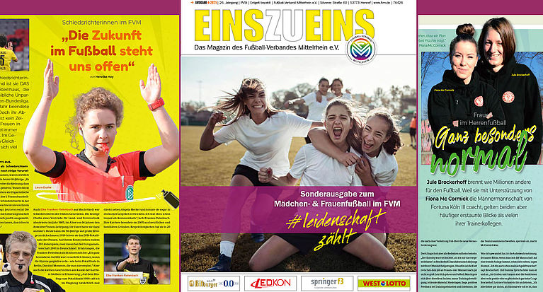 EINSZUEINS - Sonderausgabe für Mädchen und Frauen im Fußball am Mittelrhein online