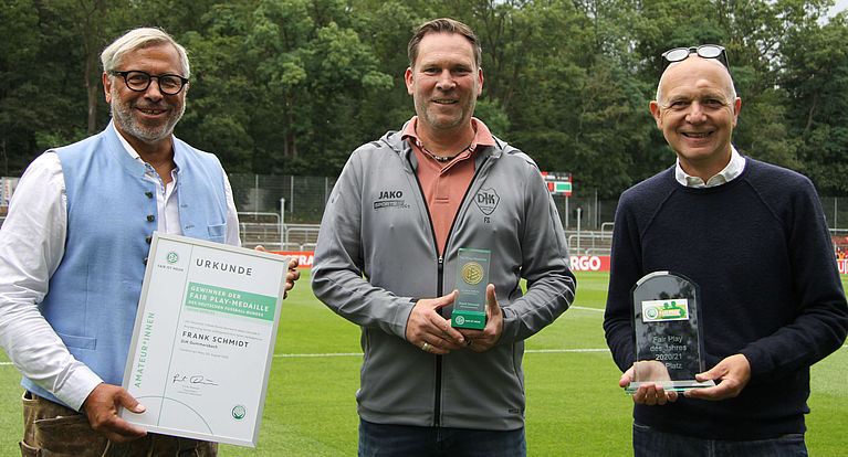 FVM-Fair-Play-des-Jahres-Ehrung: Frank Schmidt auch DFB-Bundessieger