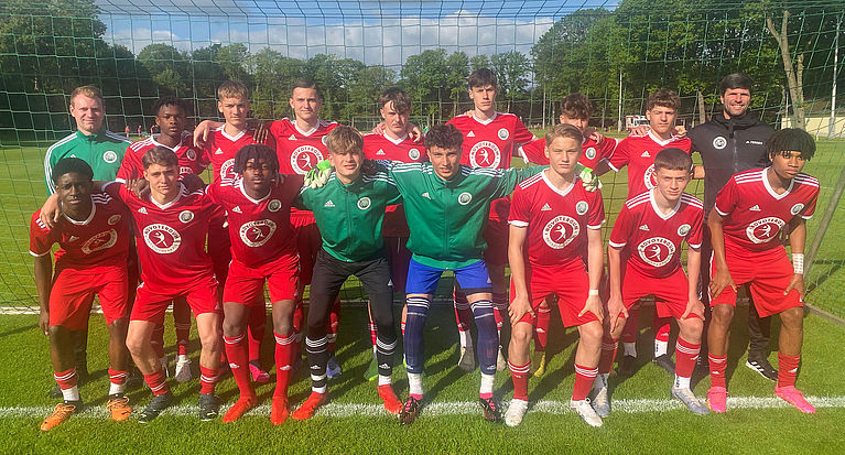 U16-Auswahl beim DFB-Sichtungsturnier in der Sportschule Wedau