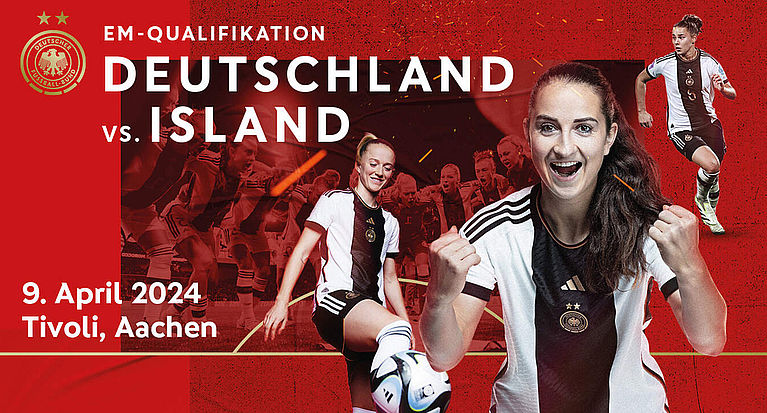  Frauen-Länderspiel: Deutschland - Island am 9. April in Aachen