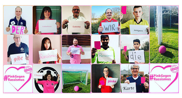 Sport bekennt Farbe: Pink gegen Rassismus!