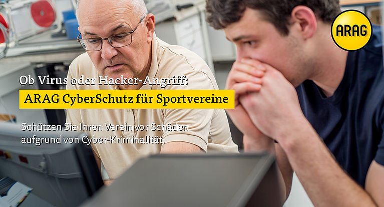 Mit dem ARAG CyberSchutz für Sportvereine auf Sicherheit programmiert