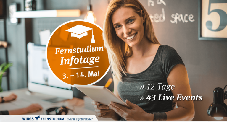 Fernstudium Infotage vom 3. bis 14. Mai 